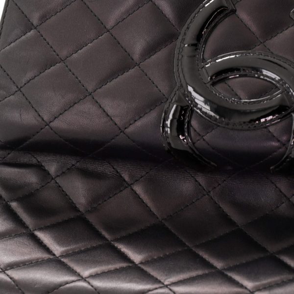 chanel cambon bifold wallet quilted lambskin long