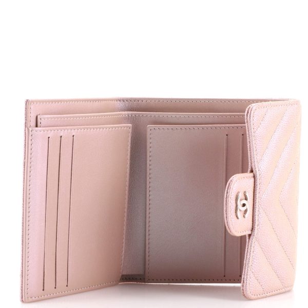 chanel cc compact classic flap wallet chevron caviar