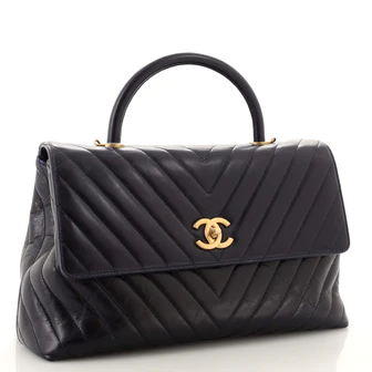 chanel coco top handle bag chevron calfskin medium chanel coco top handle bag chevron calfskin medium