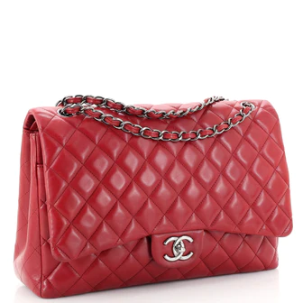 chanel classic double flap bag quilted lambskin maxi chanel classic double flap bag quilted lambskin maxi