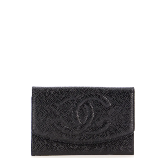 chanel timeless cc flap wallet caviar small