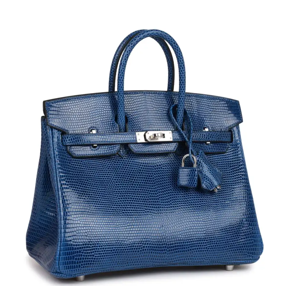 hermès birkin 25 bleu saphir lizard palladium hardware hermès birkin 25 bleu saphir lizard palladium hardware