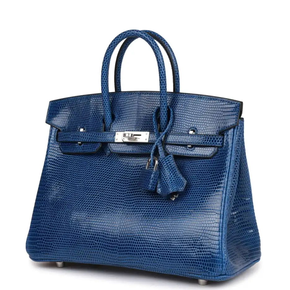 hermès birkin 25 bleu saphir lizard palladium hardware hermès birkin 25 bleu saphir lizard palladium hardware