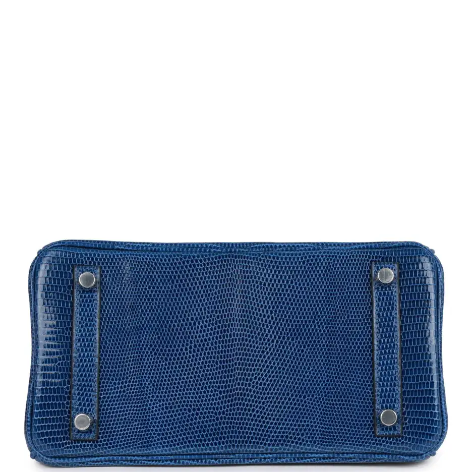 hermès birkin 25 bleu saphir lizard palladium hardware hermès birkin 25 bleu saphir lizard palladium hardware