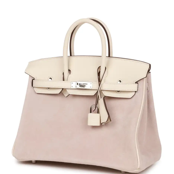 hermès birkin 25 glycine grizzly and nata swift palladium hardware