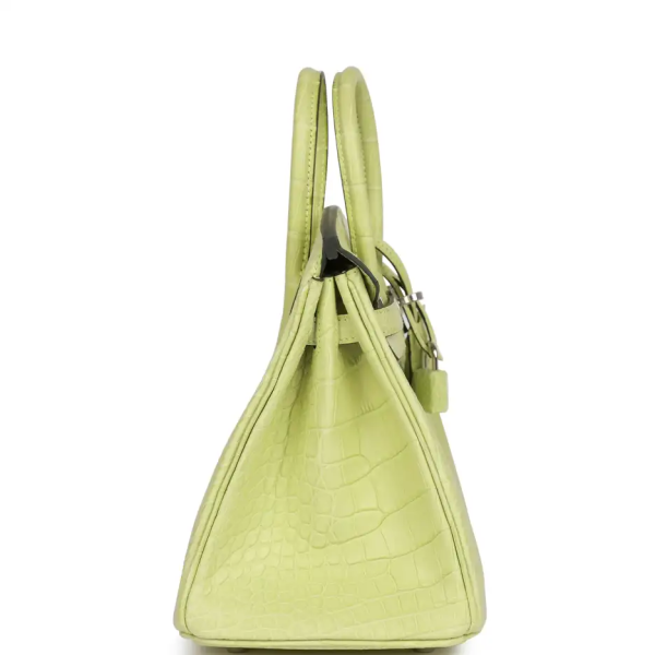 hermès birkin 25 jaune bourgeon matte alligator palladium hardware