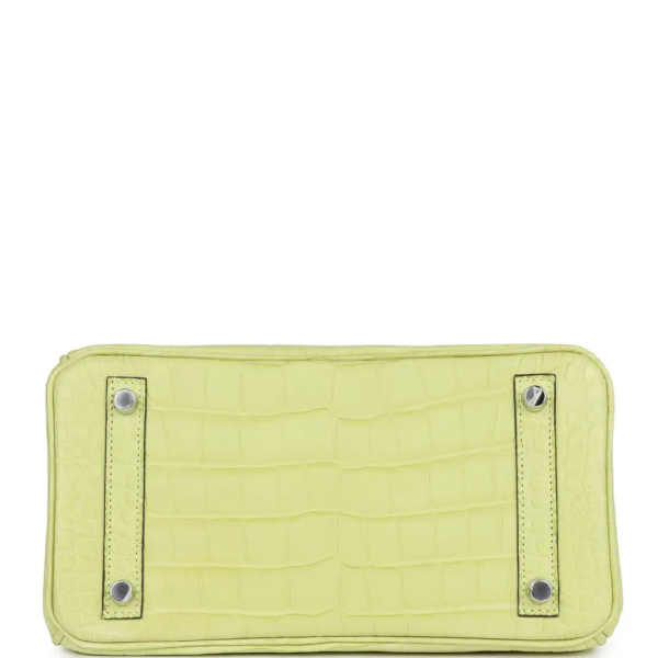 hermès birkin 25 jaune bourgeon matte alligator palladium hardware