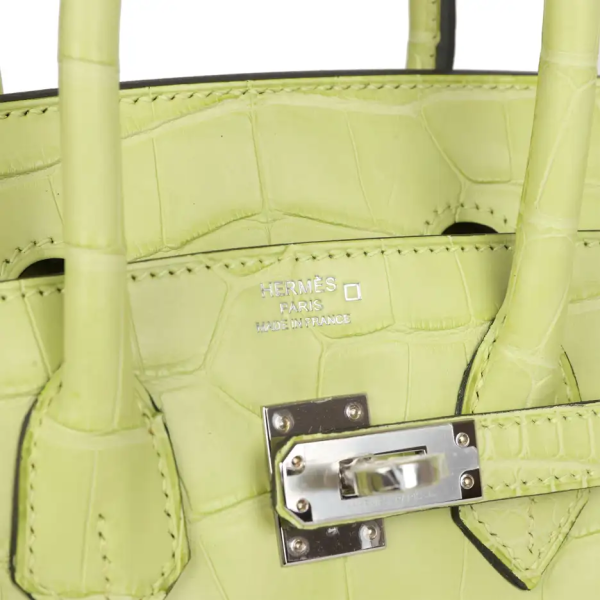 hermès birkin 25 jaune bourgeon matte alligator palladium hardware