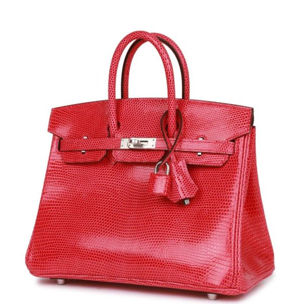 hermès birkin 25 rose extreme lizard palladium hardware