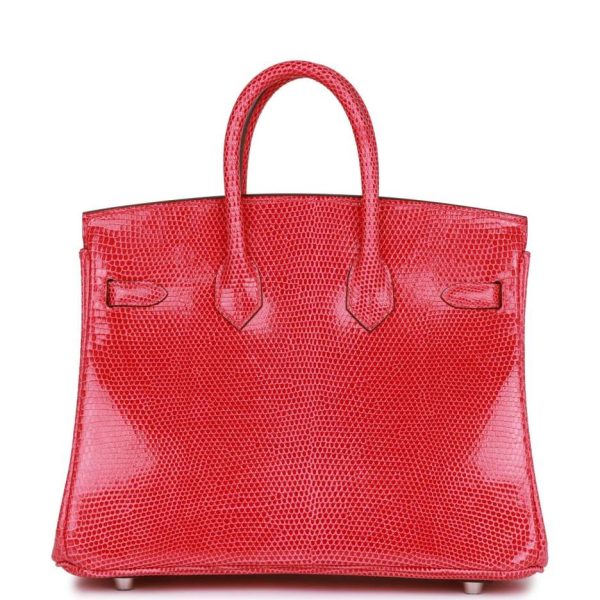 hermès birkin 25 rose extreme lizard palladium hardware