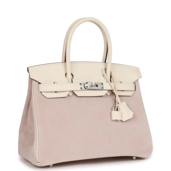 hermès birkin 30 glycine grizzly and nata swift palladium hardware