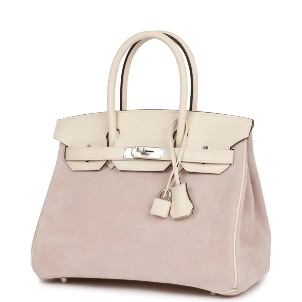 hermès birkin 30 glycine grizzly and nata swift palladium hardware