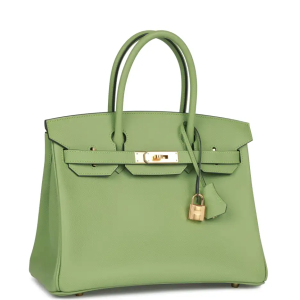 hermès birkin 30 vert criquet epsom gold hardware