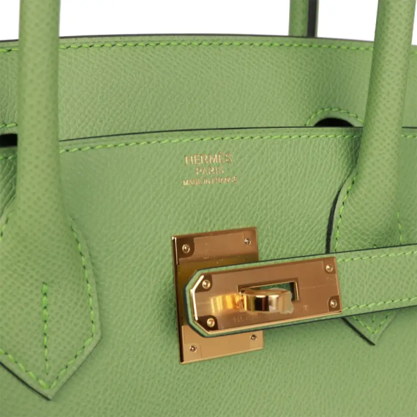 hermès birkin 30 vert criquet epsom gold hardware
