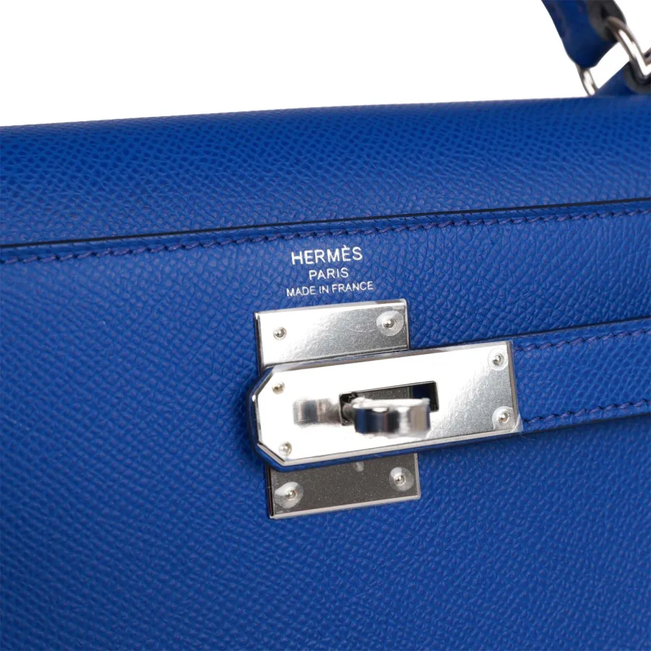 hermès bleu royal epsom sellier kelly 28cm palladium hardware hermès bleu royal epsom sellier kelly 28cm palladium hardware