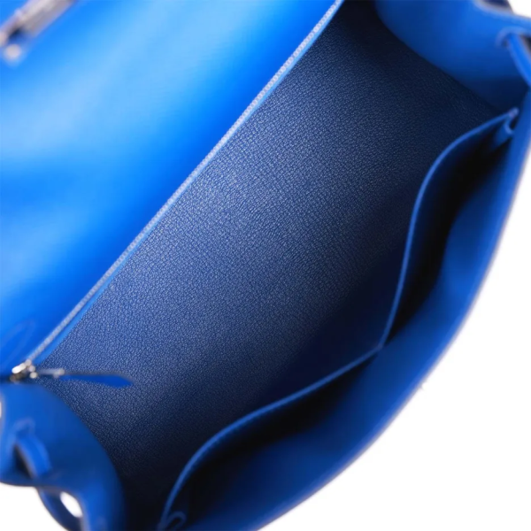 hermès bleu royal epsom sellier kelly 28cm palladium hardware