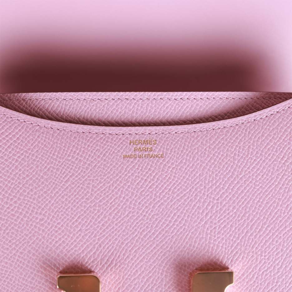 hermès constance 18 mauve sylvestre epsom rose gold hardware hermès constance 18 mauve sylvestre epsom rose gold hardware