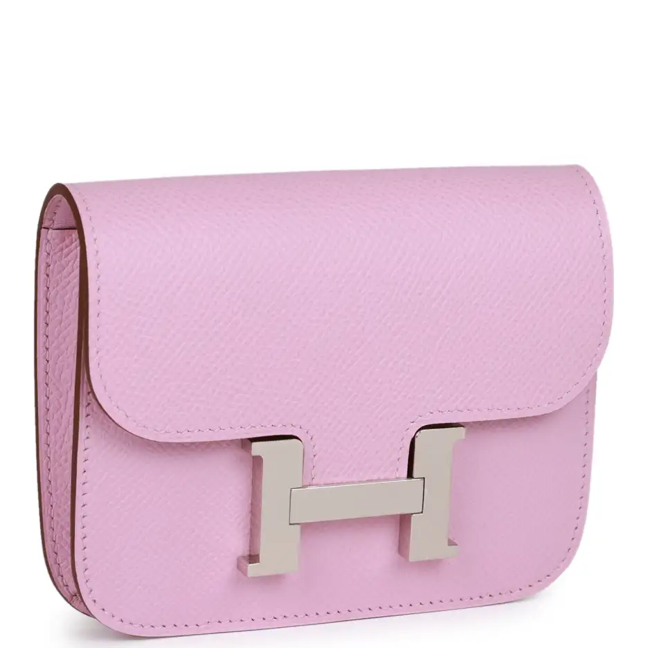 hermès constance slim wallet mauve sylvestre epsom palladium hardware hermès constance slim wallet mauve sylvestre epsom palladium hardware