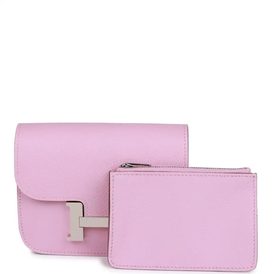 hermès constance slim wallet mauve sylvestre epsom palladium hardware hermès constance slim wallet mauve sylvestre epsom palladium hardware