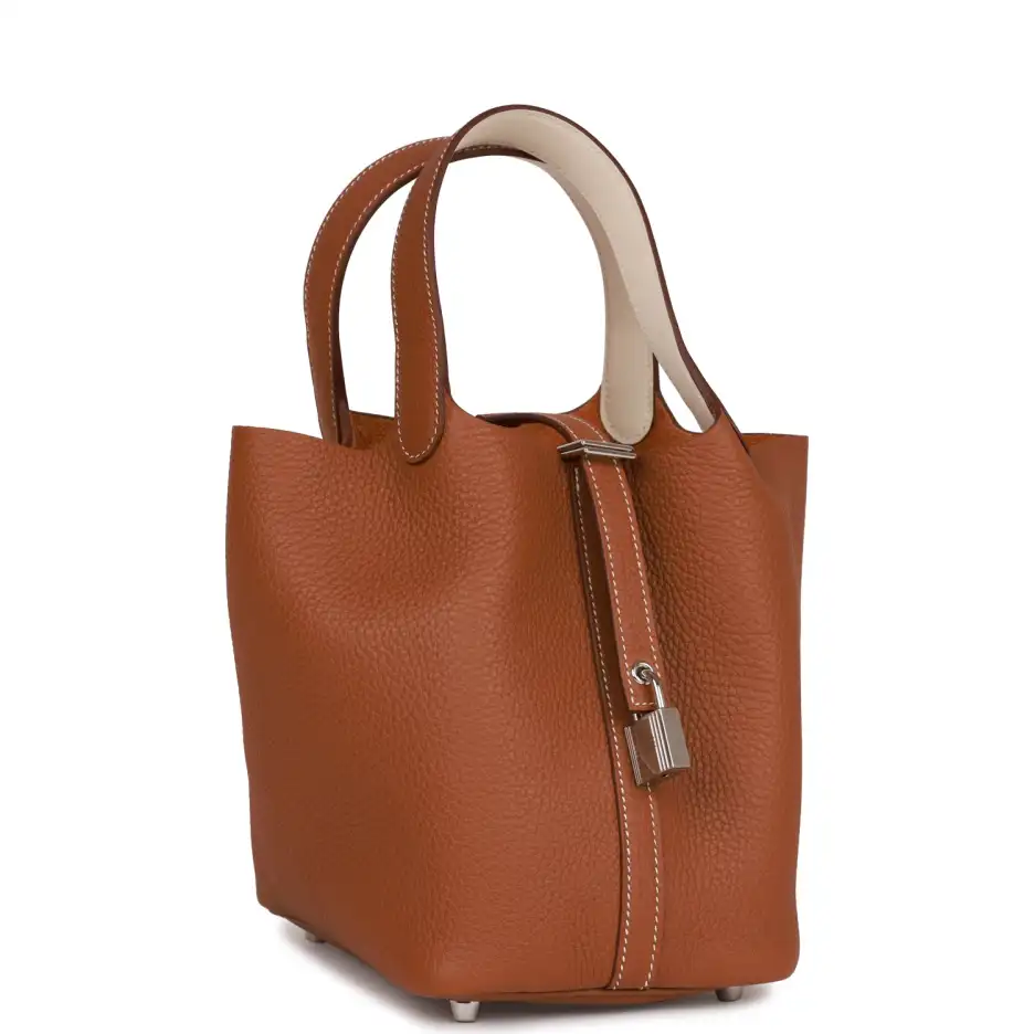 hermès eclat picotin lock 18 gold clemence palladium hardware hermès eclat picotin lock 18 gold clemence palladium hardware