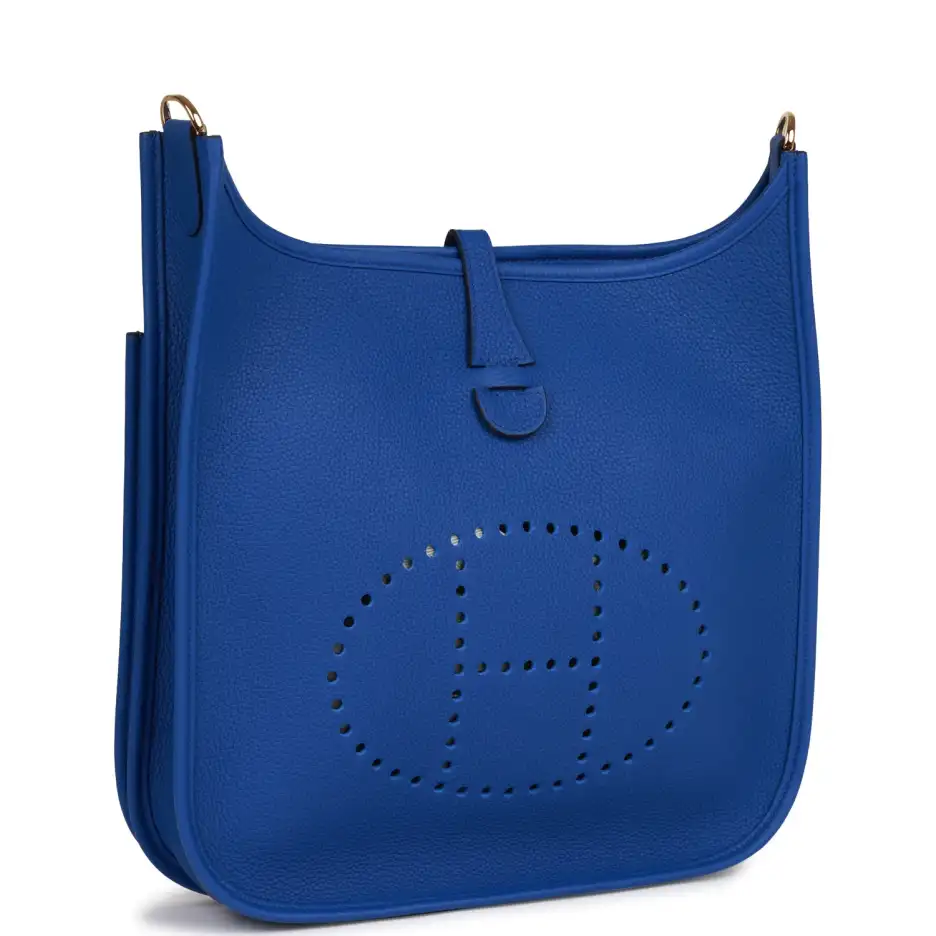 hermès evelyne iii pm bleu royal maurice gold hardware hermès evelyne iii pm bleu royal maurice gold hardware