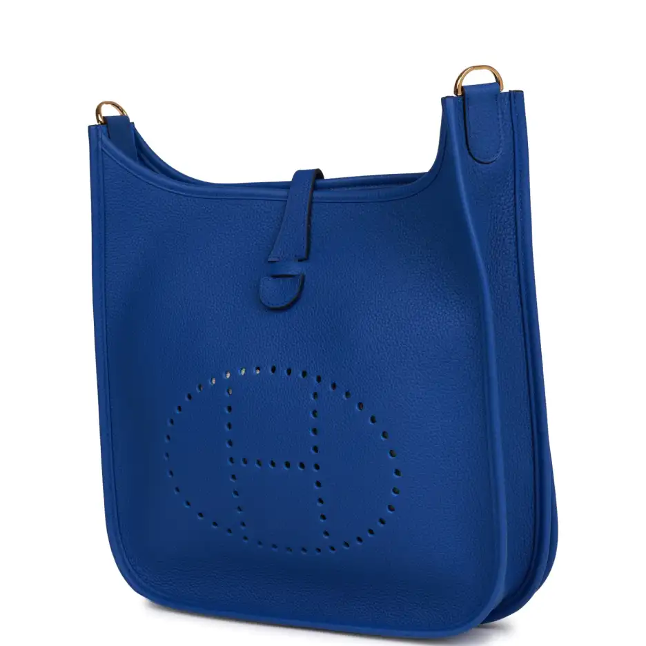hermès evelyne iii pm bleu royal maurice gold hardware hermès evelyne iii pm bleu royal maurice gold hardware