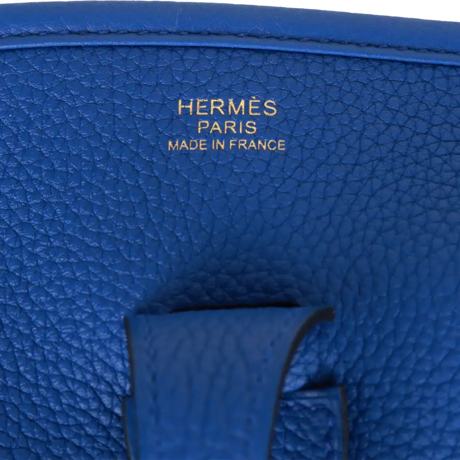 hermès evelyne iii pm bleu royal maurice gold hardware hermès evelyne iii pm bleu royal maurice gold hardware