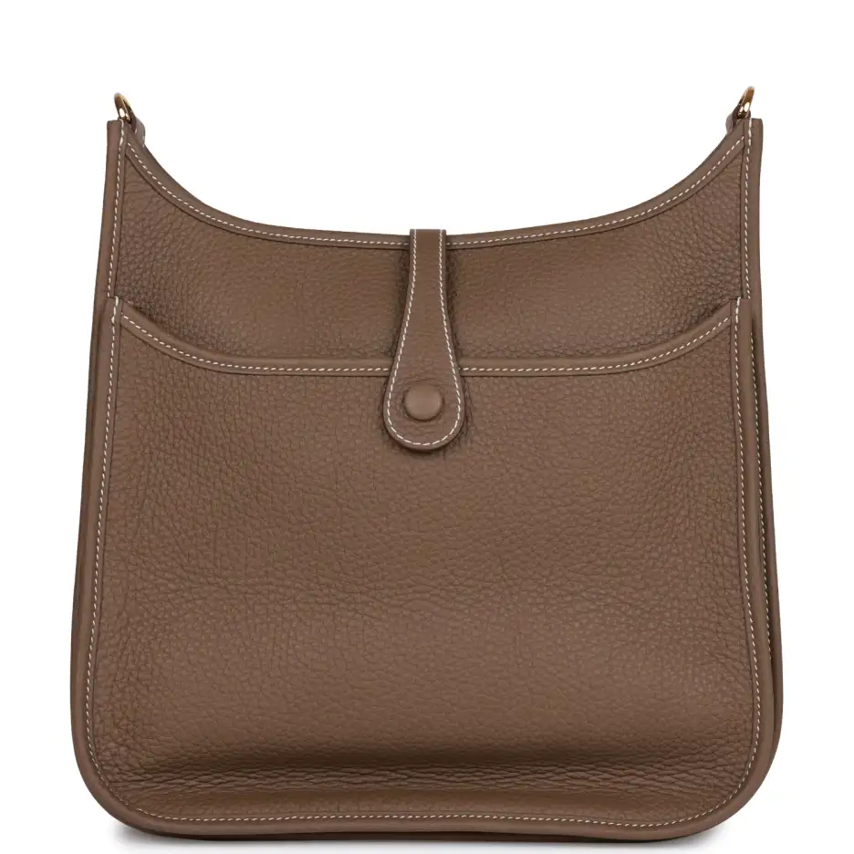 hermès evelyne iii pm etoupe clemence gold hardware hermès evelyne iii pm etoupe clemence gold hardware
