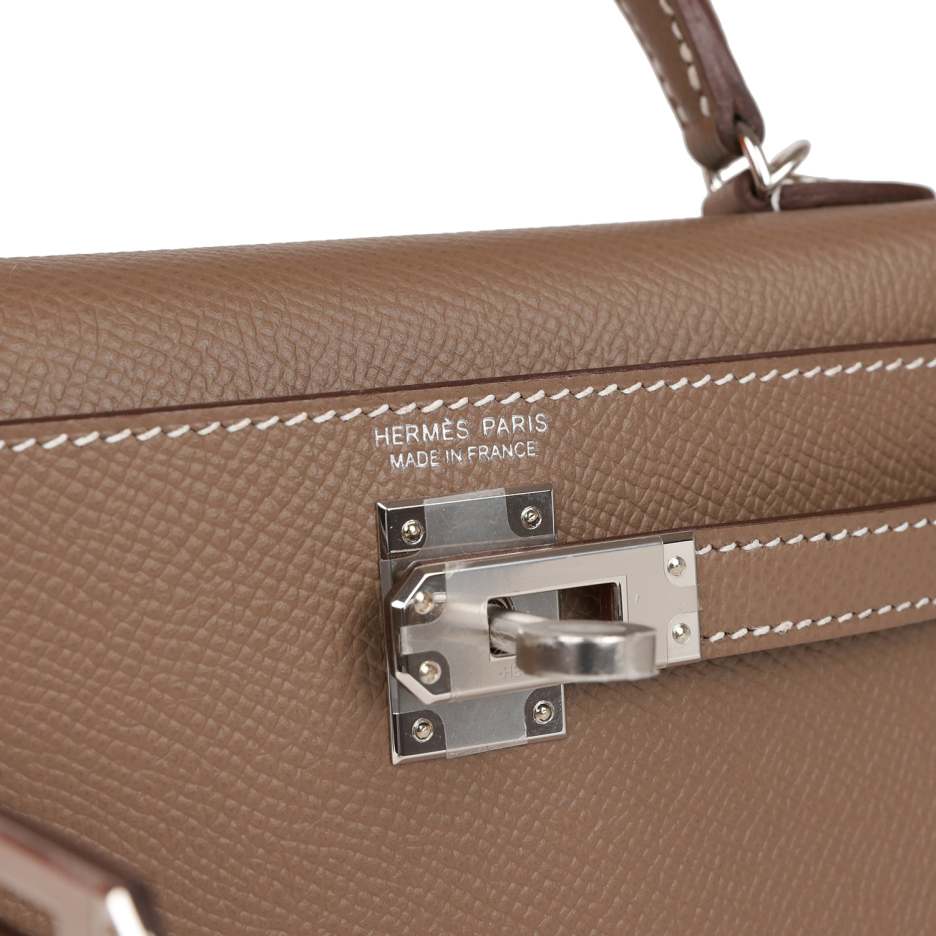 hermès kelly sellier 20 etoupe epsom palladium hardware hermès kelly sellier 20 etoupe epsom palladium hardware