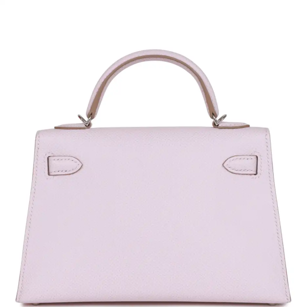hermès kelly sellier 20 mauve pale epsom palladium hardware