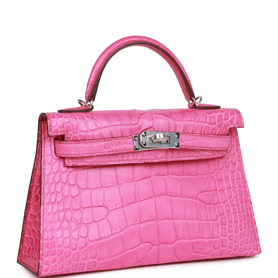 hermès kelly sellier 20 rose shocking matte alligator palladium hardware hermès kelly sellier 20 rose shocking matte alligator palladium hardware