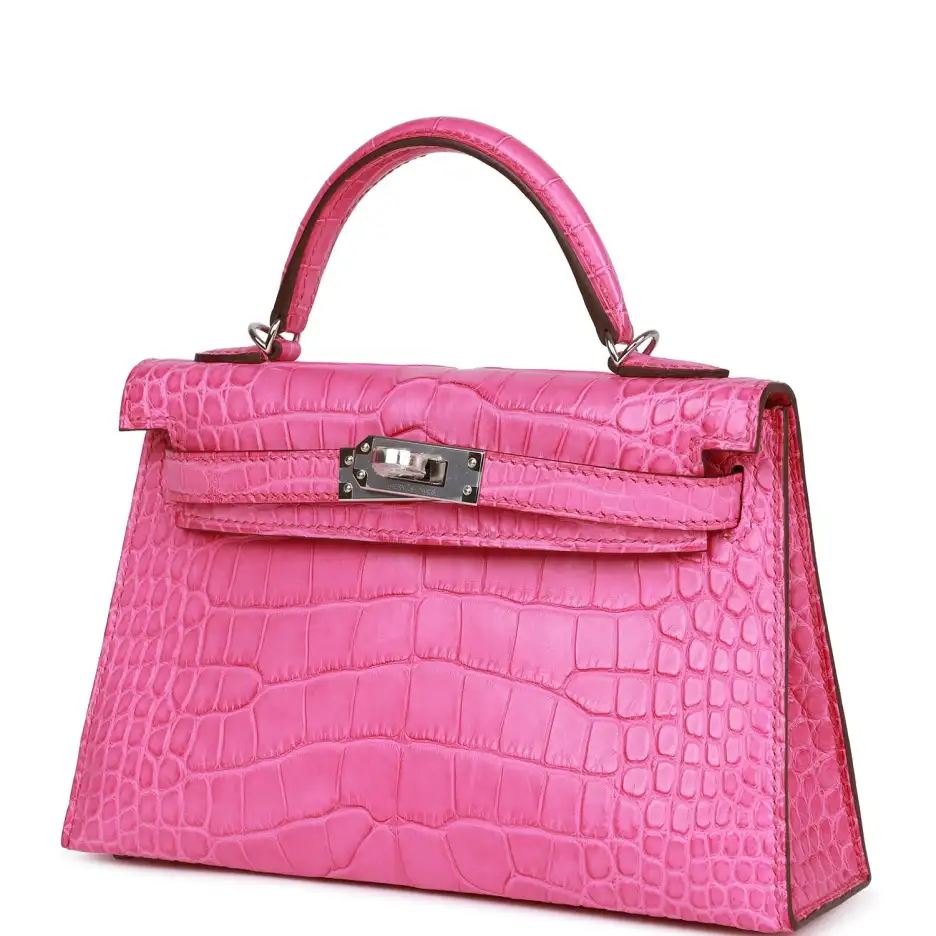 hermès kelly sellier 20 rose shocking matte alligator palladium hardware hermès kelly sellier 20 rose shocking matte alligator palladium hardware