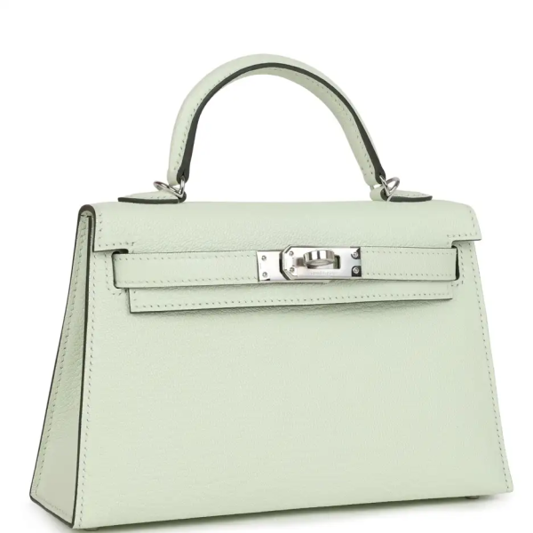 hermès kelly sellier 20 vert fizz chevre palladium hardware