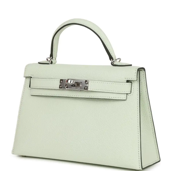 hermès kelly sellier 20 vert fizz chevre palladium hardware