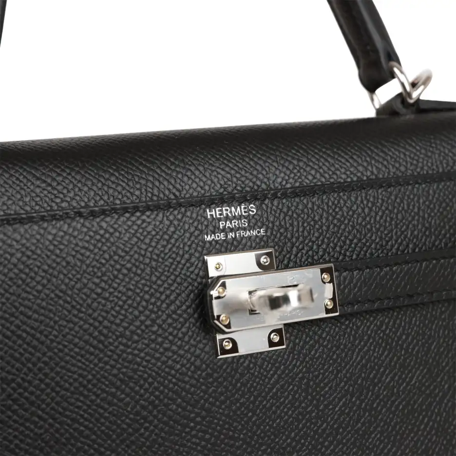 hermès kelly sellier 25 black epsom palladium hardware hermès kelly sellier 25 black epsom palladium hardware