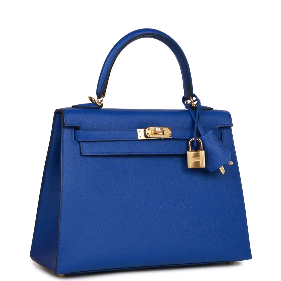 hermès kelly sellier 25 bleu royal epsom gold hardware hermès kelly sellier 25 bleu royal epsom gold hardware