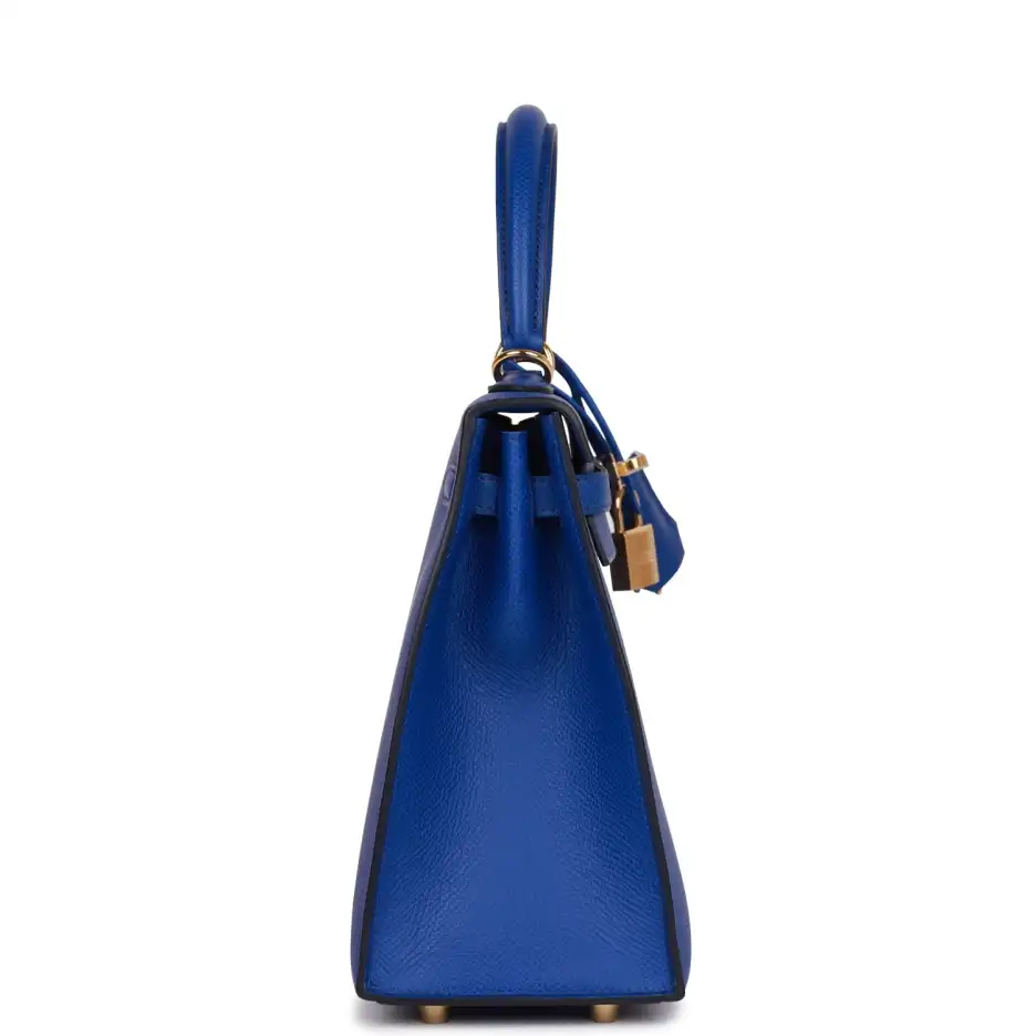 hermès kelly sellier 25 bleu royal epsom gold hardware hermès kelly sellier 25 bleu royal epsom gold hardware
