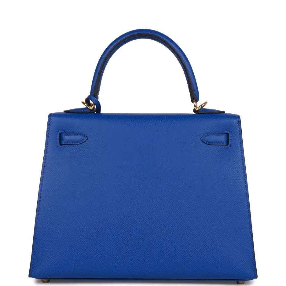 hermès kelly sellier 25 bleu royal epsom gold hardware hermès kelly sellier 25 bleu royal epsom gold hardware