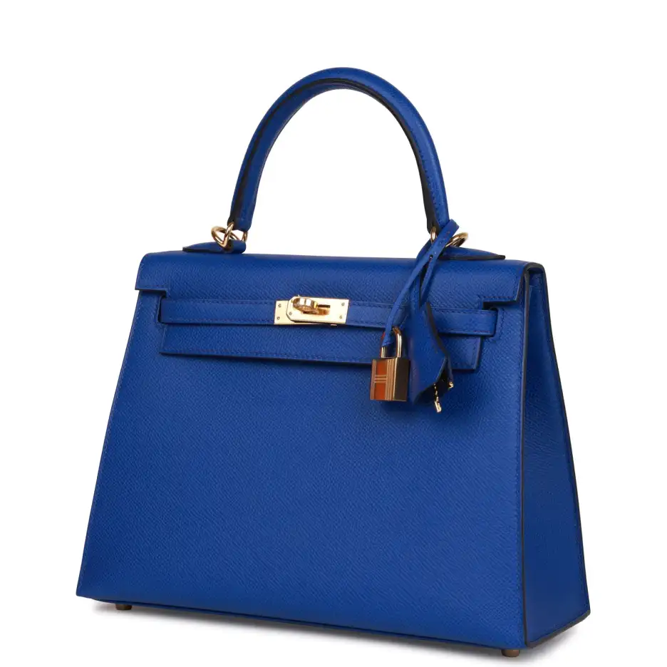 hermès kelly sellier 25 bleu royal epsom gold hardware hermès kelly sellier 25 bleu royal epsom gold hardware