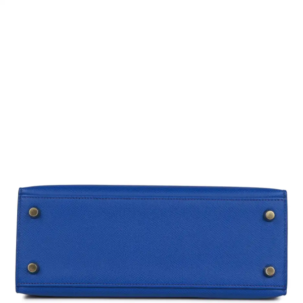 hermès kelly sellier 25 bleu royal epsom gold hardware