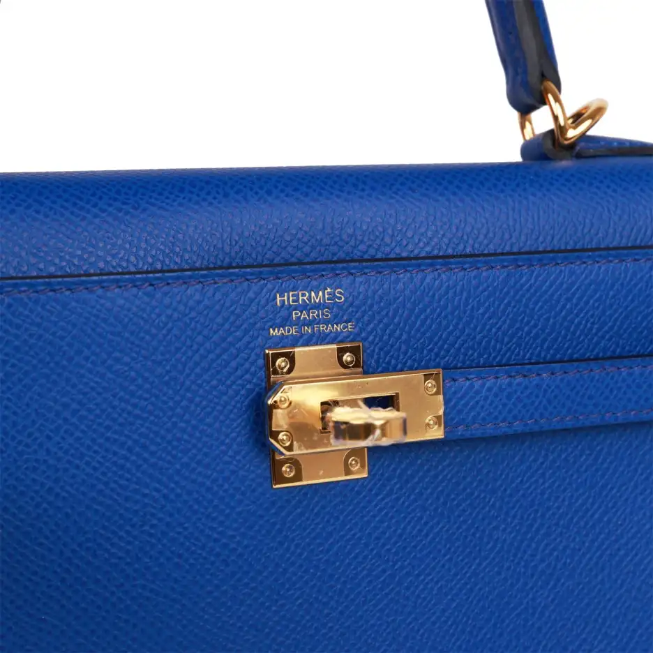 hermès kelly sellier 25 bleu royal epsom gold hardware hermès kelly sellier 25 bleu royal epsom gold hardware
