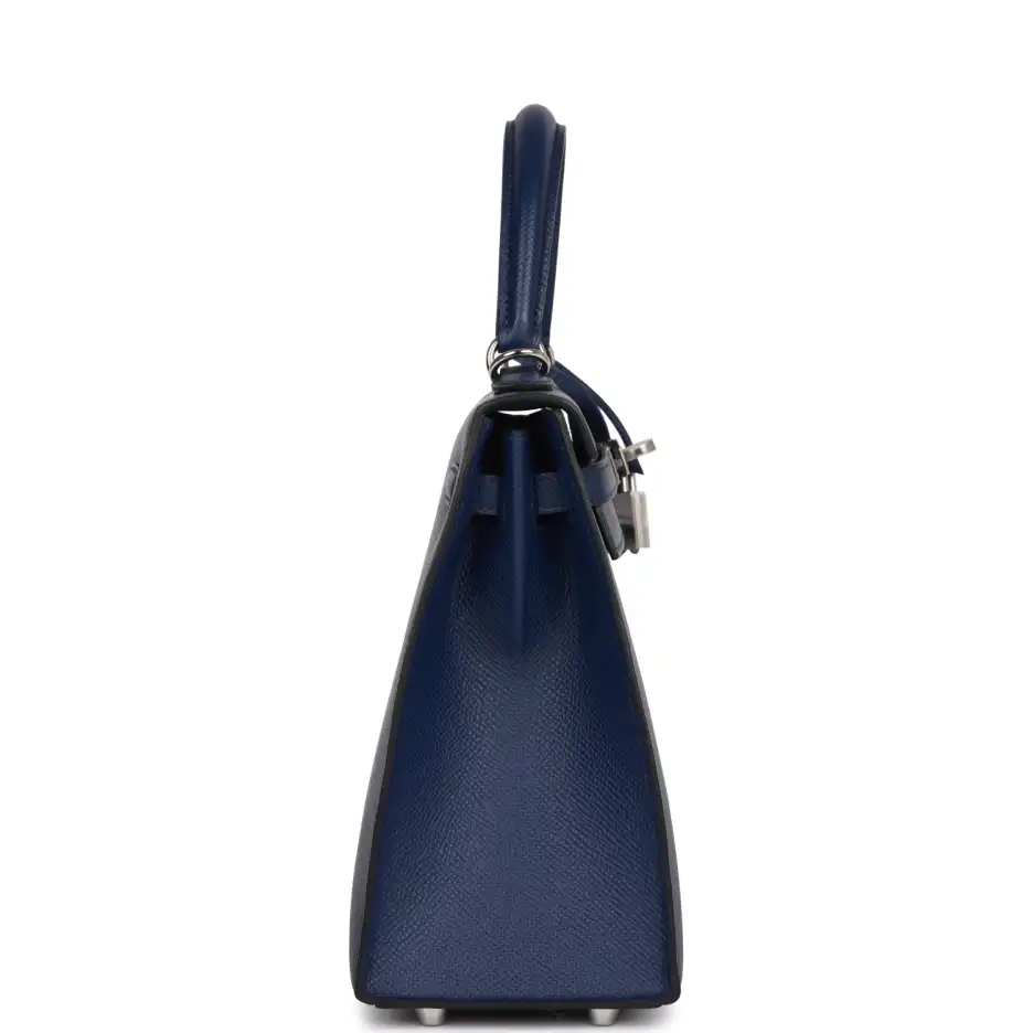 hermès kelly sellier 25 bleu saphir epsom palladium hardware hermès kelly sellier 25 bleu saphir epsom palladium hardware