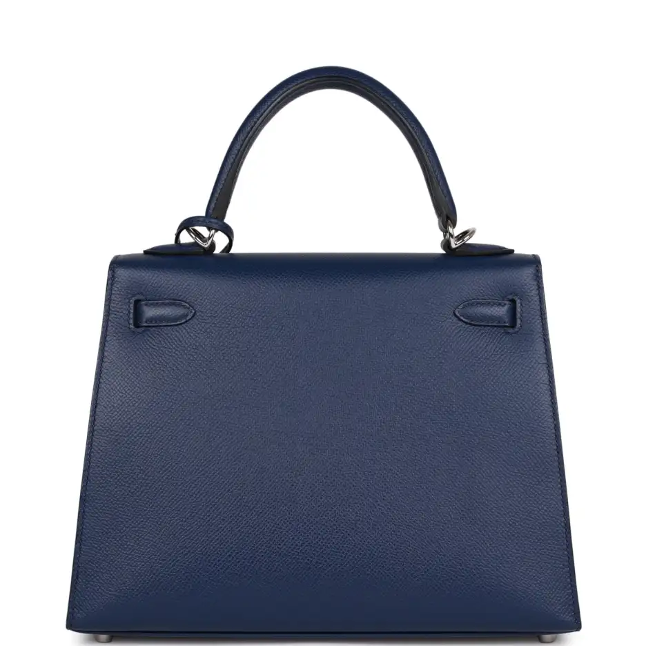 hermès kelly sellier 25 bleu saphir epsom palladium hardware hermès kelly sellier 25 bleu saphir epsom palladium hardware