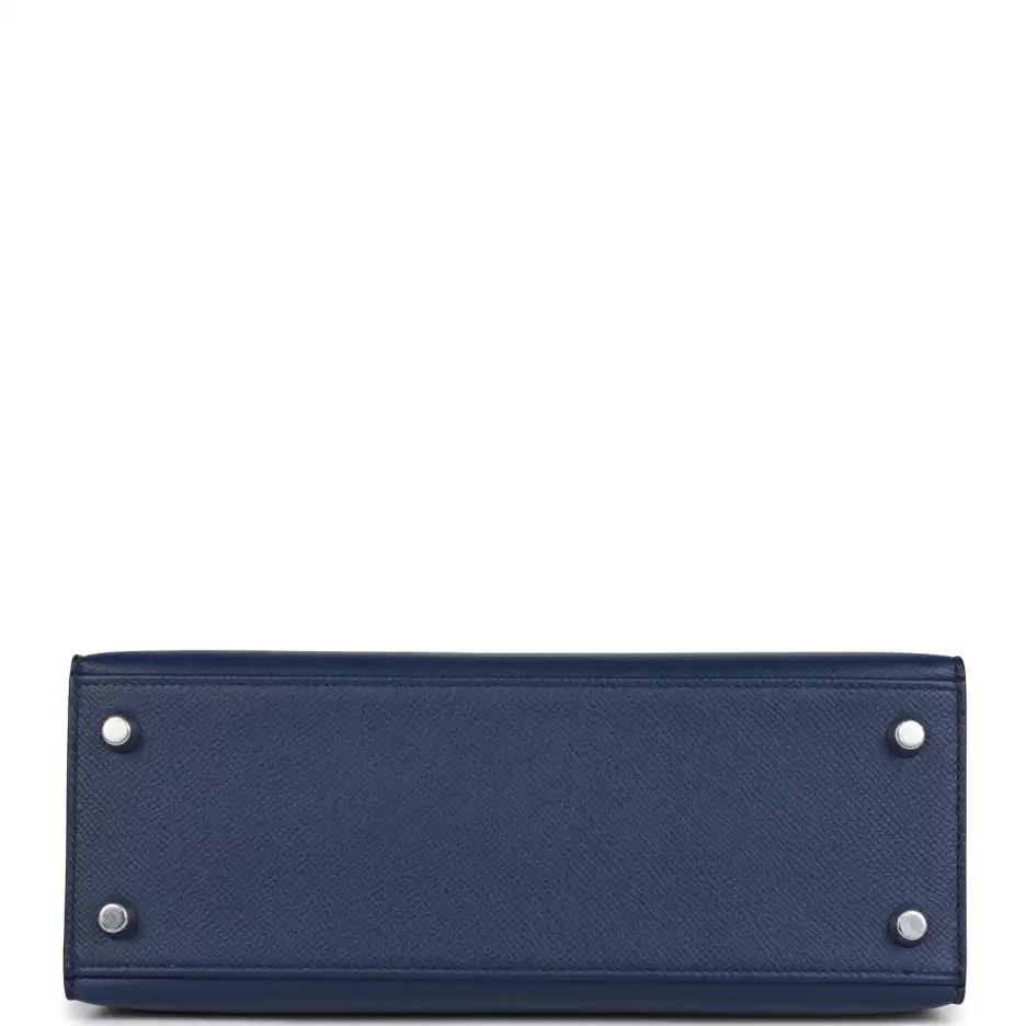 hermès kelly sellier 25 bleu saphir epsom palladium hardware hermès kelly sellier 25 bleu saphir epsom palladium hardware