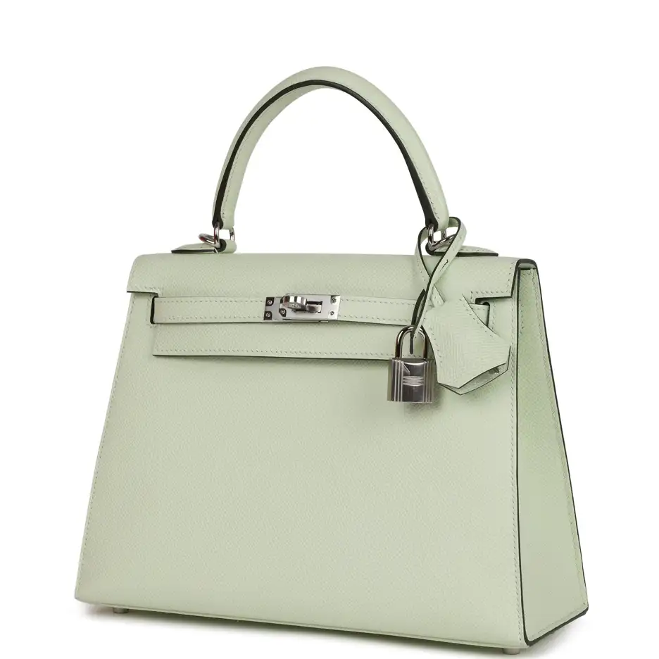 hermès kelly sellier 25 vert fizz epsom palladium hardware hermès kelly sellier 25 vert fizz epsom palladium hardware
