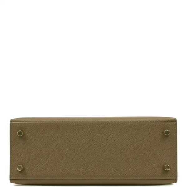 hermès kelly sellier 25 vert olive epsom gold hardware