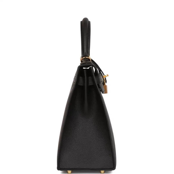 hermès kelly sellier 28 black epsom gold hardware