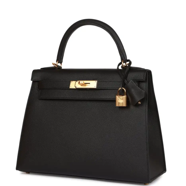 hermès kelly sellier 28 black epsom gold hardware