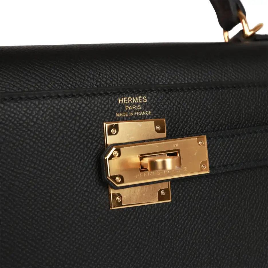 hermès kelly sellier 28 black epsom gold hardware hermès kelly sellier 28 black epsom gold hardware