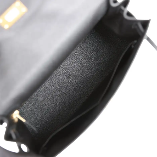 hermès kelly sellier 28 black epsom gold hardware